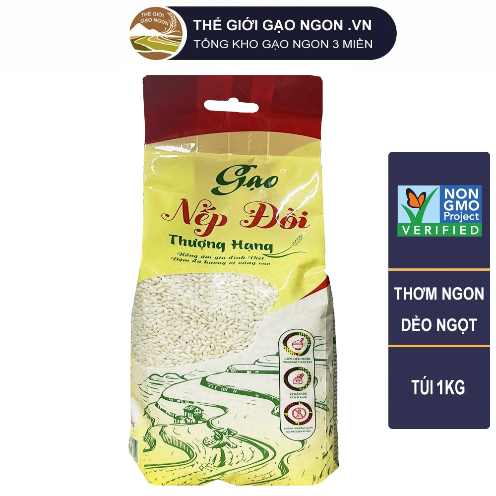 Gạo nếp đồi vja cao cấp - túi 1kg