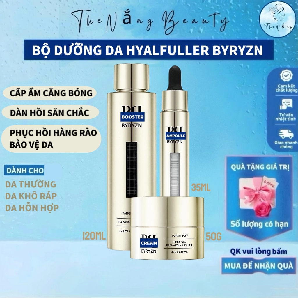 BYRYZN CB01 nước thần HA-tinh chất HA-kem dưỡng dưỡng ẩm căng bóng đàn hôi săn chắc TheNang