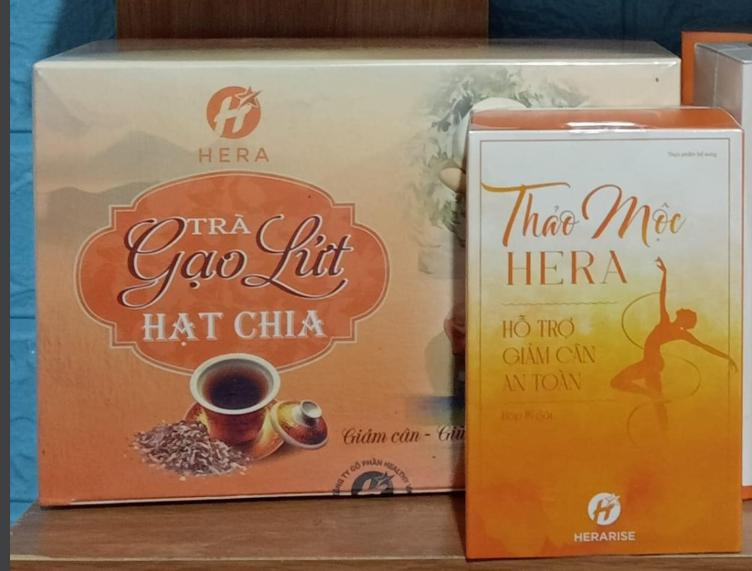 Combo Trà Gạo Lứt  Hạt Chia Giảm Cân - Trà giảm Cân Hera Plus [Cam kết chính hãng]