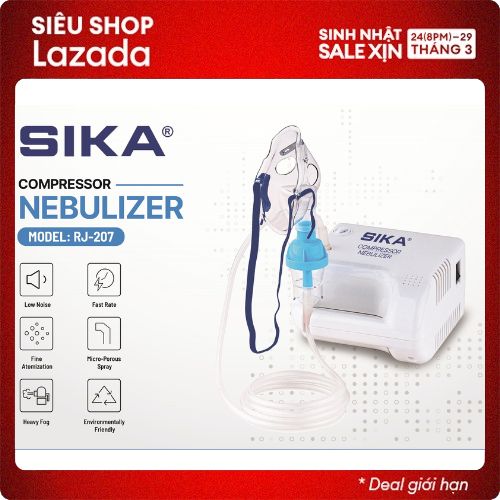 Máy xông mũi họng COMPMIST - Sika hỗ trợ hen suyễn hô hấp thở khí dung