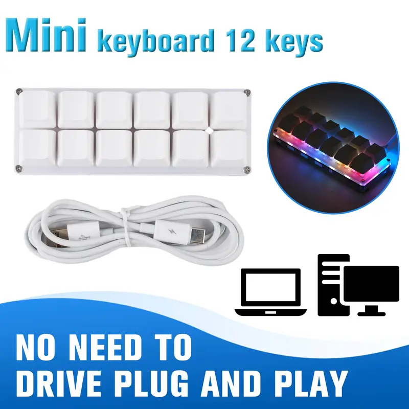 12 Phím Osu  Bàn Phím Macro Bàn Phím RGB DIY Tùy Chỉnh Phím Tắt Bàn Phím Chơi Game Bàn Phím Lập Trình Bàn Phím Cơ Khí