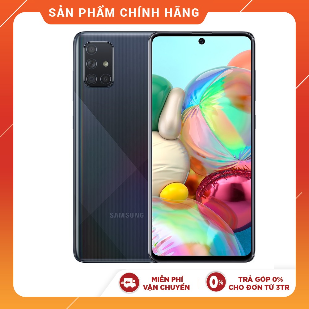 [HCM]Điện thoại di động Samsung Galaxy A71 8G/128G máy được cải tiến với camera macro siêu cận đột phá camera chính lên đến 64 MP cùng thiết kế thời thượng và cao cấp