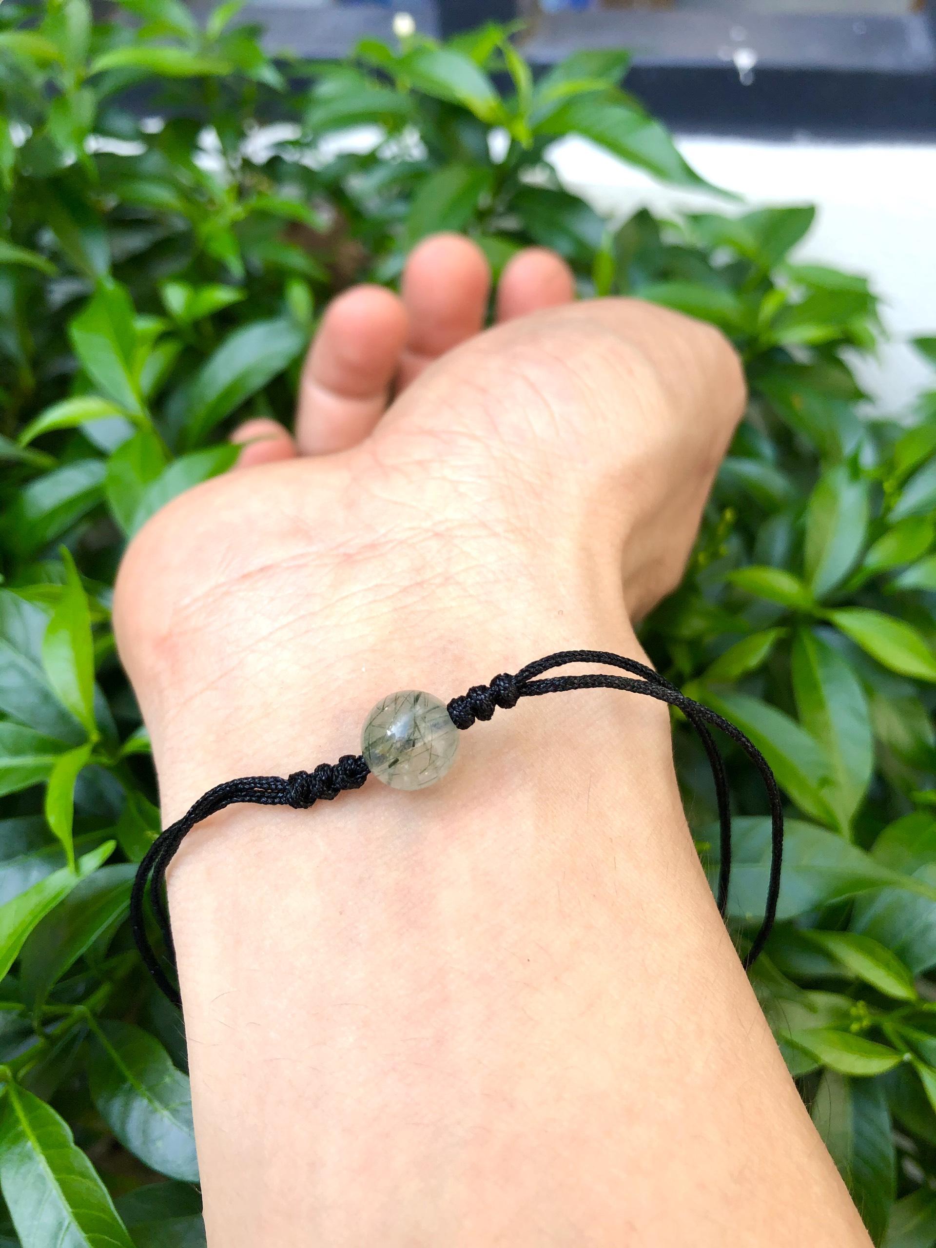 Vòng Tay Phong Thủy Thạch Anh Tóc Xanh- Hợp Mệnh Mộc, Mệnh Hỏa