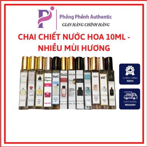 Nước hoa nữ chai chiết 10ml các loại