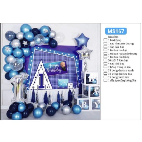 Set bóng sinh nhật baby boss nhóc trùm