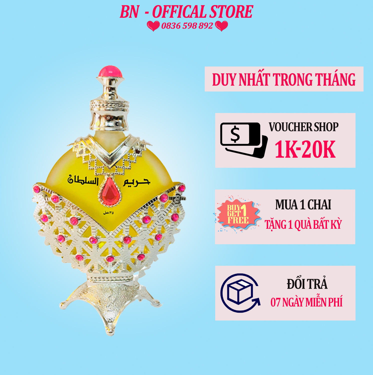 Tinh Dầu Nước Hoa Dubai Queen Hương Thơm Ngọt Ngào