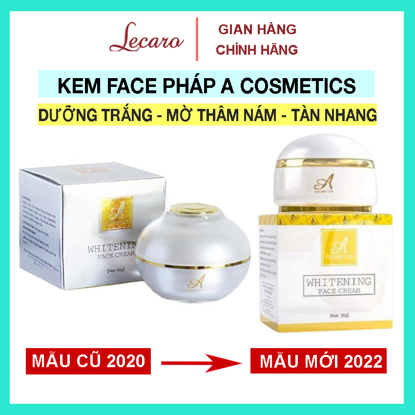 [BÁN CHẠY NHẤT] Kem Face Pháp Acosmetics Dưỡng Trắng Da Giảm Thâm Nám Tàn Nhang Dưỡng Ẩm Chăm sóc Da mặt Chống Nắng Chống Lão Hoá Whitening Face Cream LECARO LCR-KM08