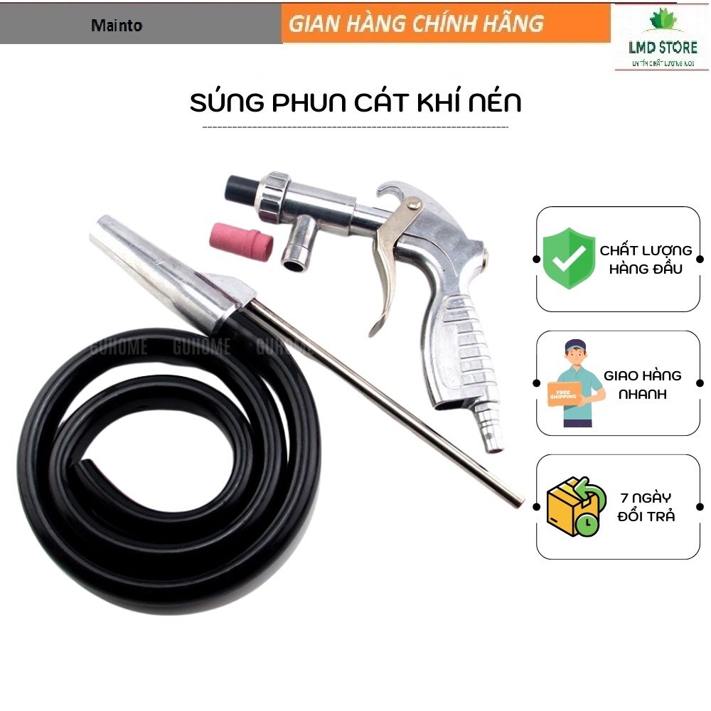 Dụng cụ phun cát cầm tay khí nén phun cát - lmd store