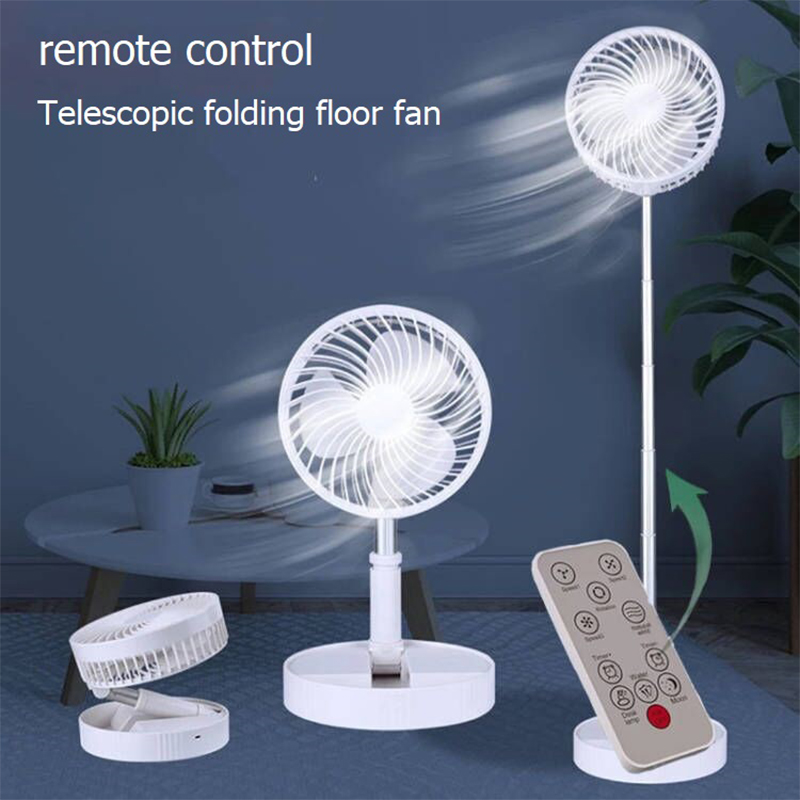 Xách tay Fan USB có thể sạc lại gấp escopic tầng thường vụ Fan điều khiển từ xa mini người hâm mộ ngoài trời cắm trại Quạt làm mát