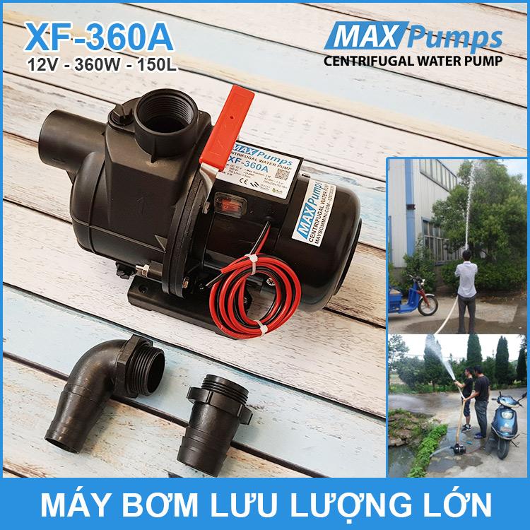 Máy Bơm Nước Lưu Lượng Lớn 12V 360W 150L XF-360A MAXPUMPS