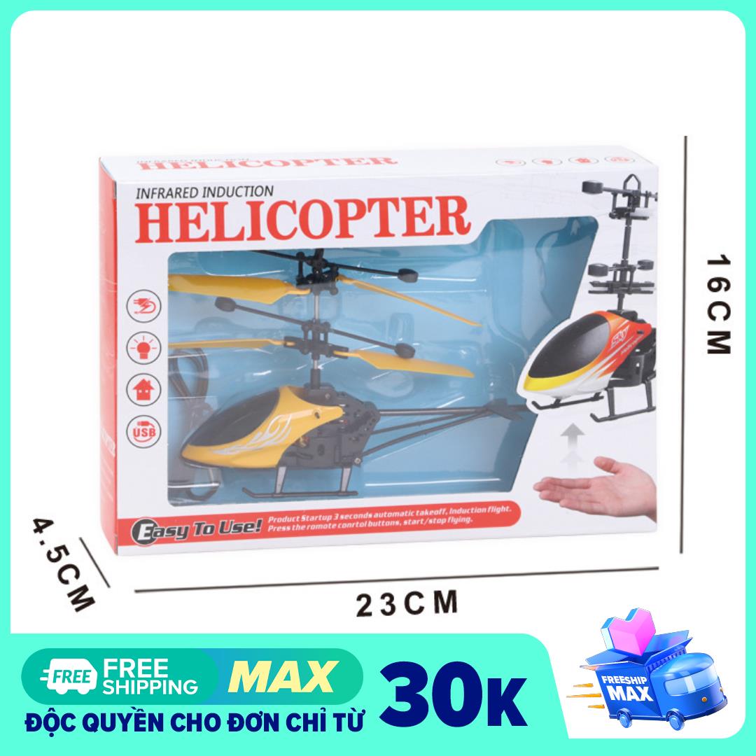 [HCM]Đồ chơi máy bay trực thăng cảm biến bằng tay chất liệu nhựa ABS siêu bền bỉ an toàn cho bé