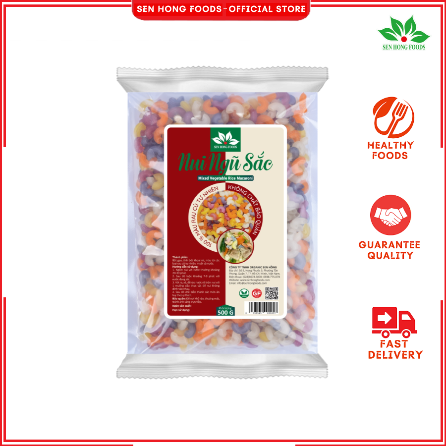 Nui ngũ sắc sen hồng 500g