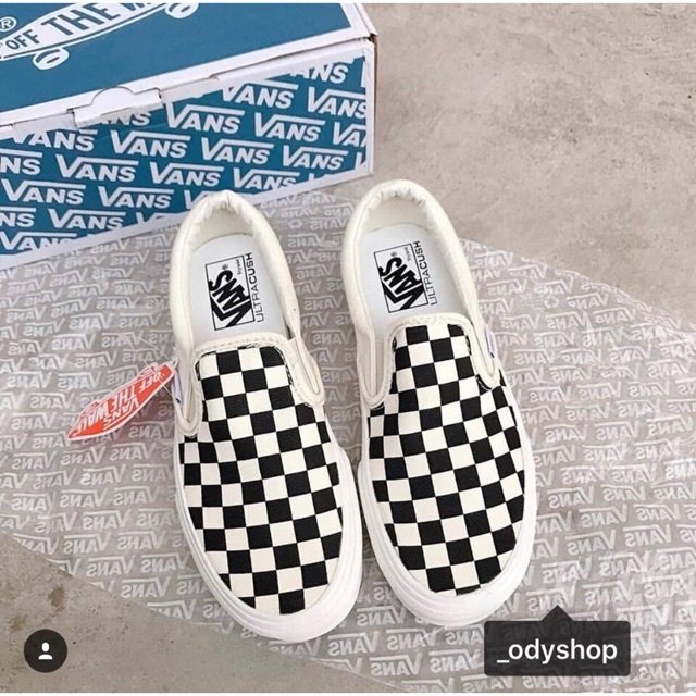 Giày thể thao van caro, giày lười slip on nam nữ Hot Hit 2022