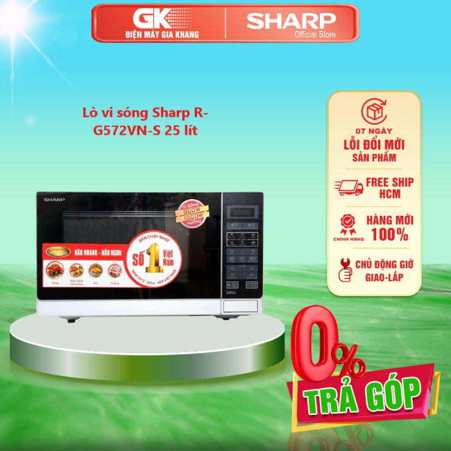 Lò vi sóng sharp r-g572vn-s 25 lít