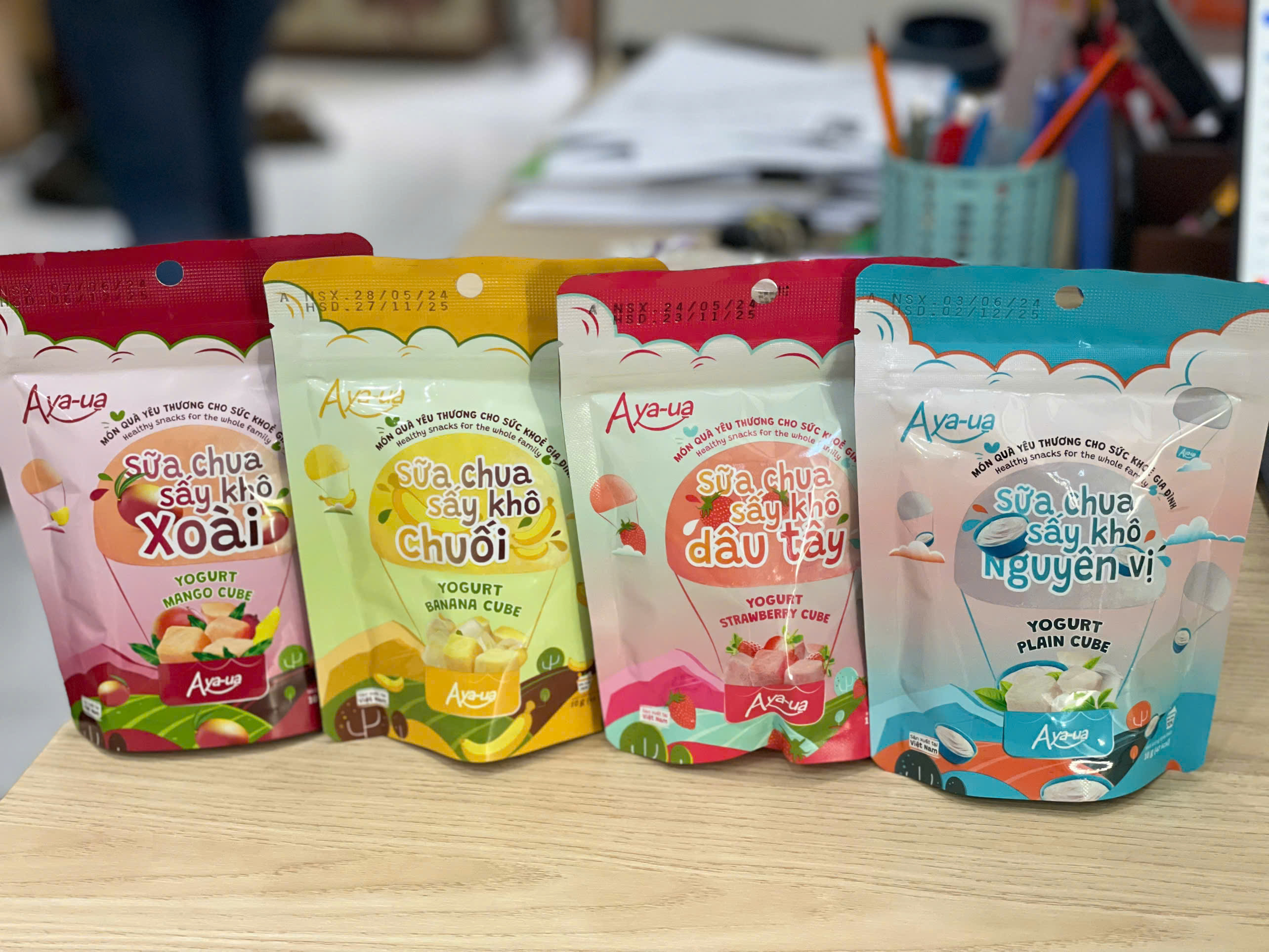 Combo 4 bịch Sữa chua sấy khô mix vị ( Mua 4 tặng 1 ) HSD 02/12/2025