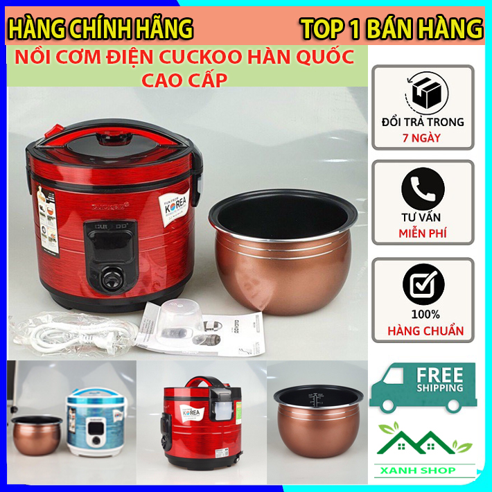 [CÔNG NGHỆ HÀN QUỐC] Nồi cơm điện CUCKOO 1.2 - 2 lít lòng nồi siêu chống dính và dày dặn, Nồi cơm điện mini công xuất 900W nấu cơm nhanh và ngon