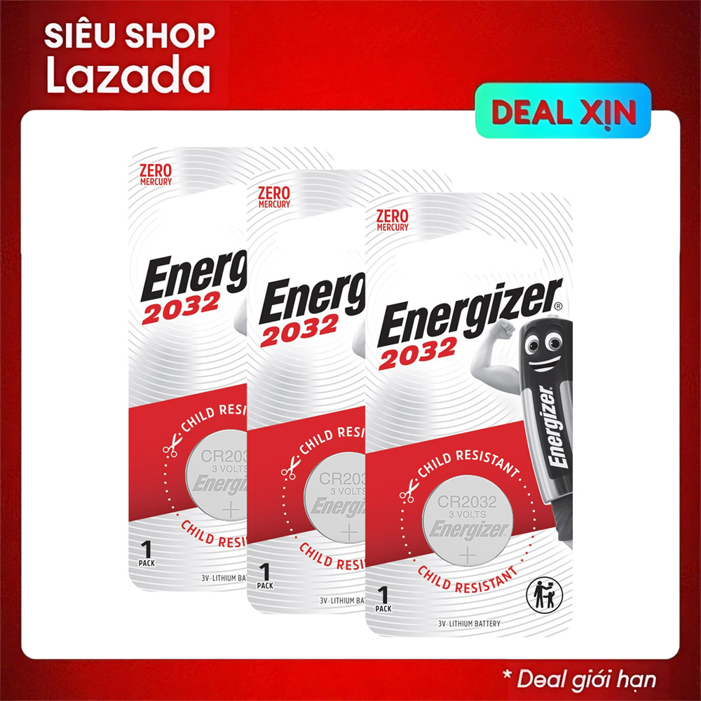 3 Pin Energizer 2032 3V - Pin nút Lithium 3V - Pin CMOS Lithium 3V