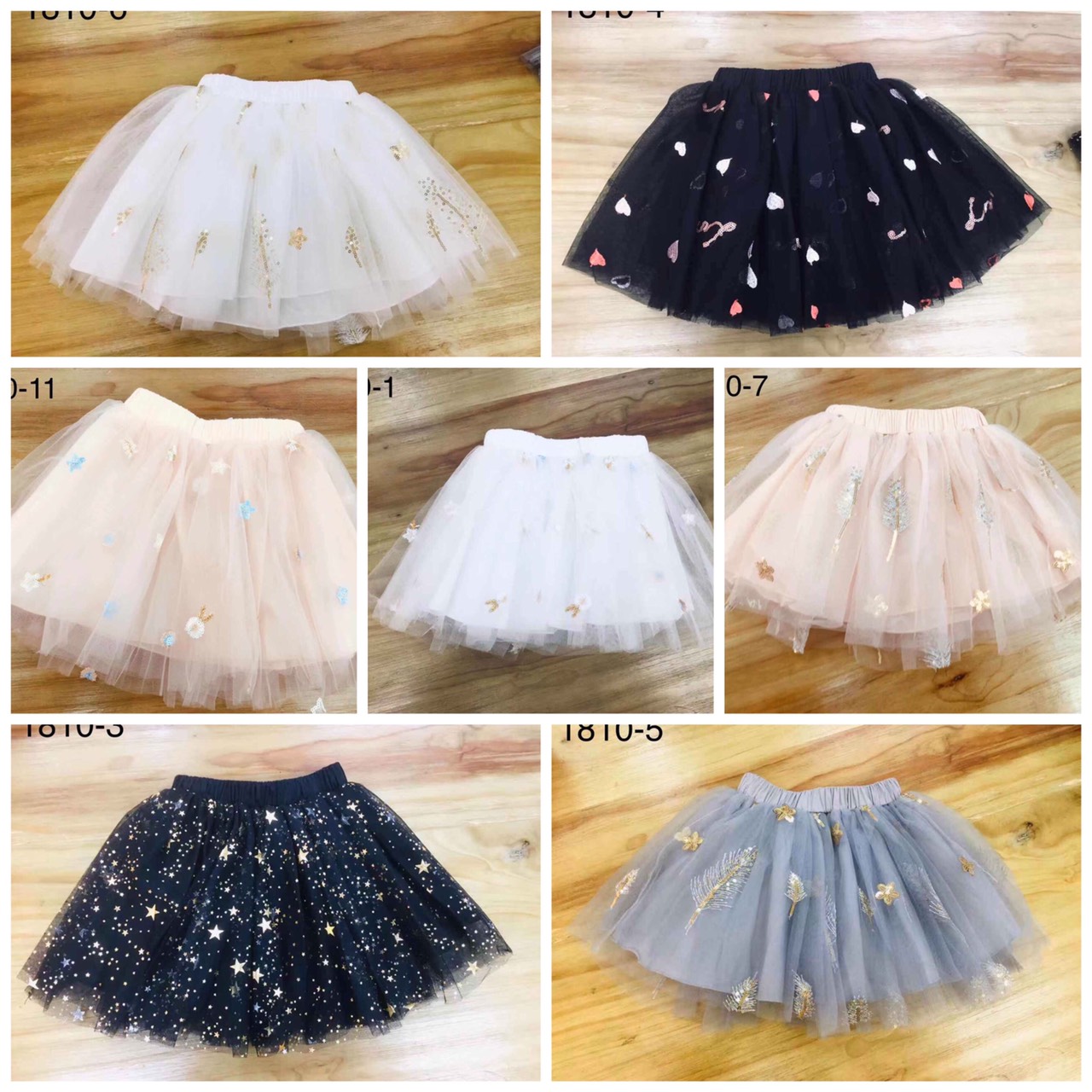 Chân váy ren bé gái cao cấp size 10-27kg