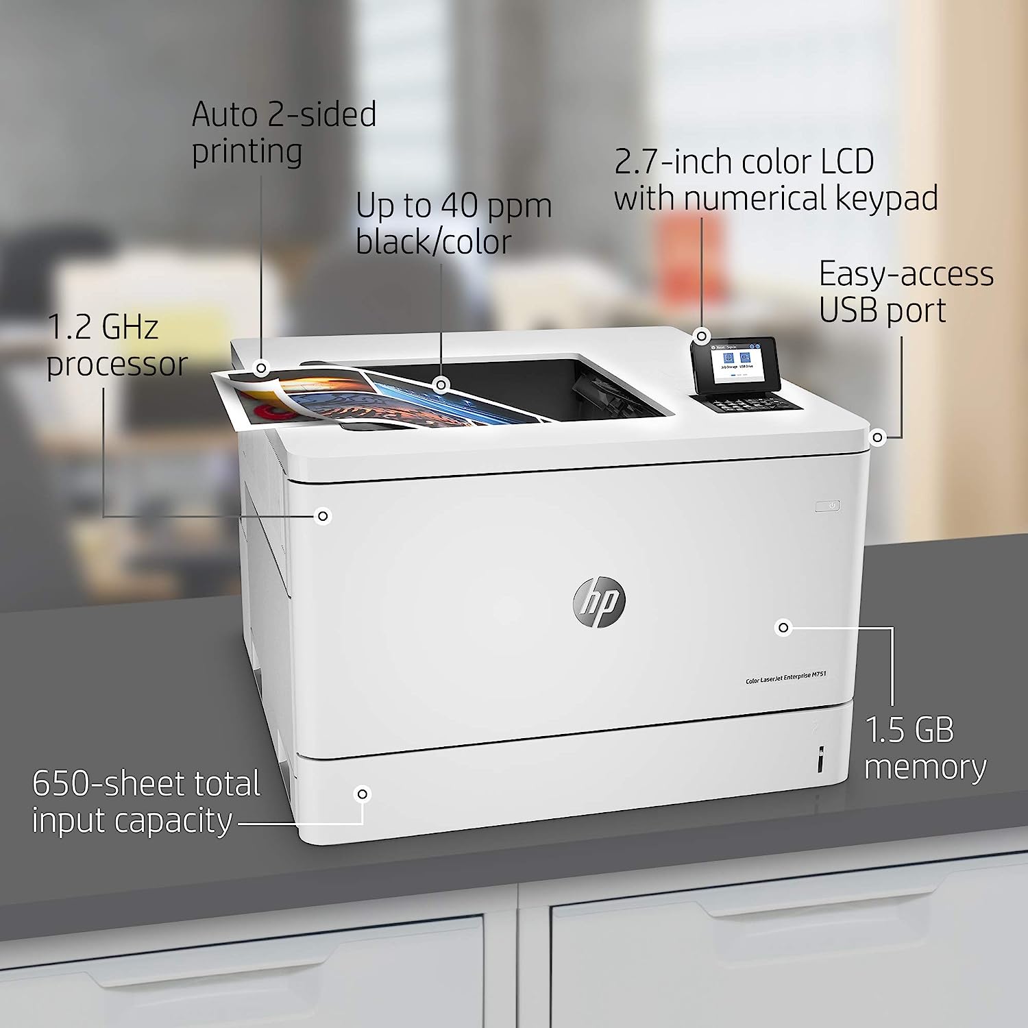Máy in hp color laserjet enterprise m751dn
