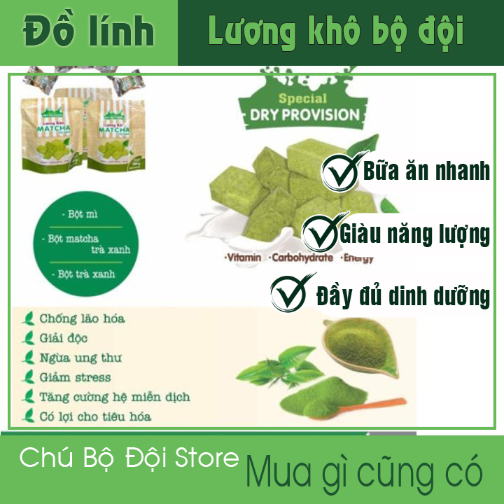 Lương khô Macha trà xanh đồ ăn cho người người ăn kiêng