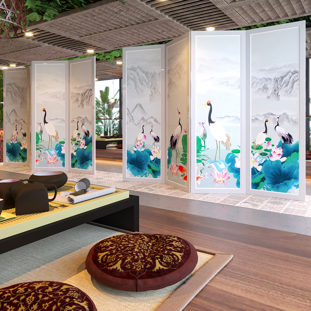 Bình Phong Phong Thủy IGA Hiện Đại Trang Trí Nhà Ấn Tượng Đón Tết - BP.IN 04