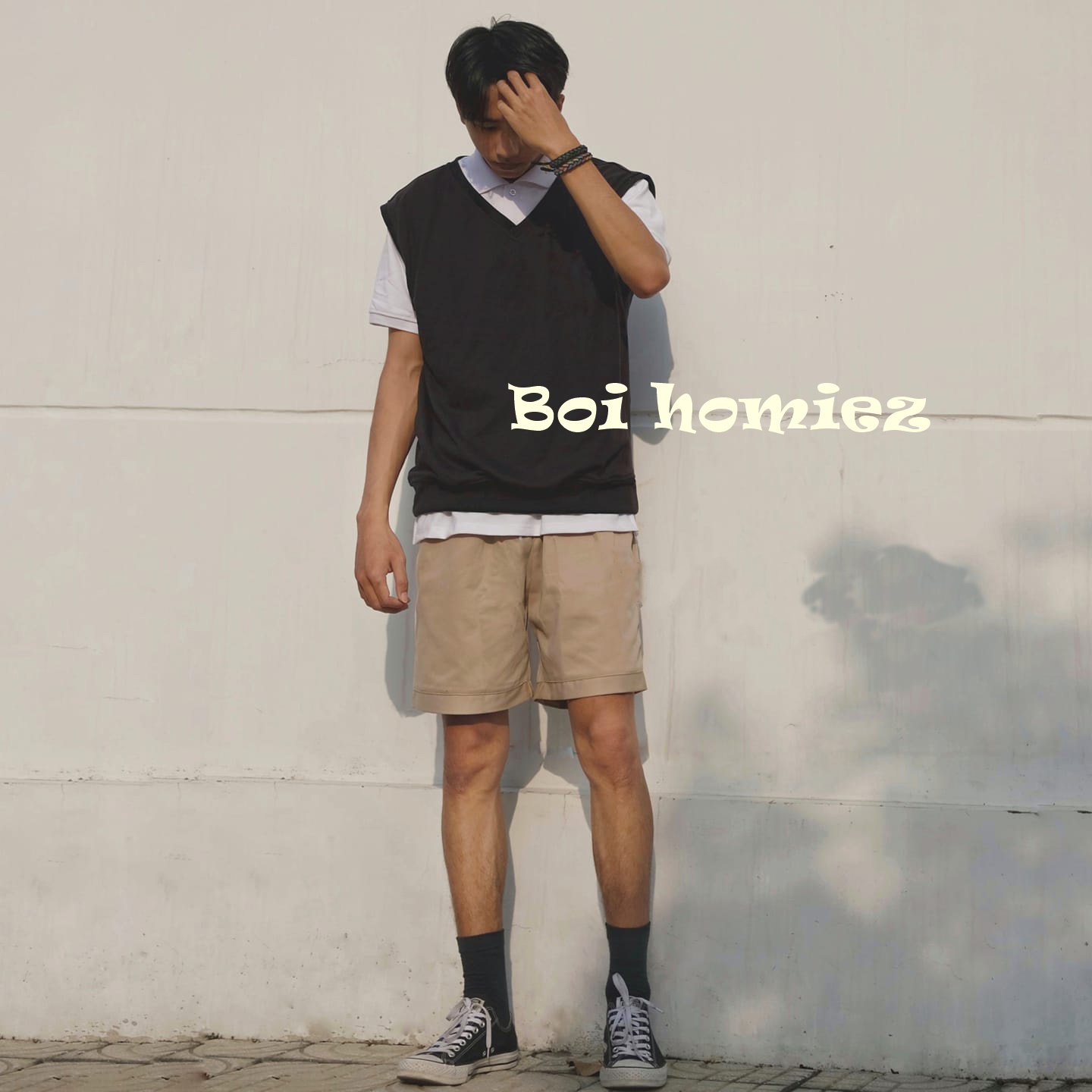 Quần Short Kaki Basic Unisex Nam Nữ màu đen và be trơn