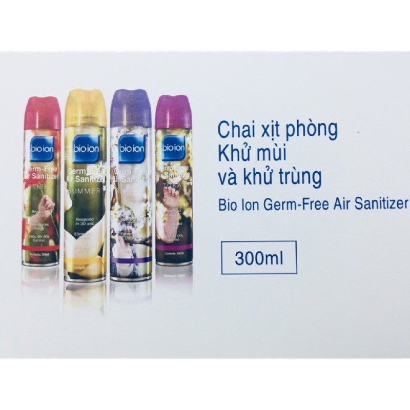Bình xịt tay khử mùi & khử trùng cho phòng - bioion germ free air sanitizer