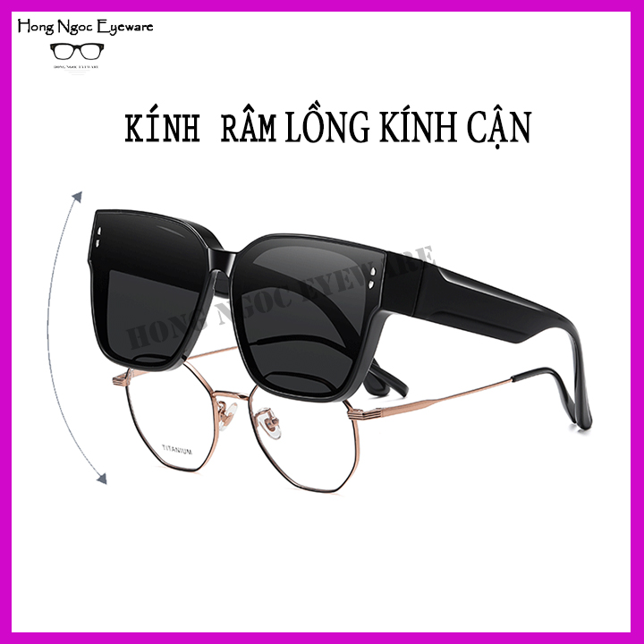 Kính mát Polarized phân cực, mắt kính đeo lồng với kính cận, dành cho người cận thị