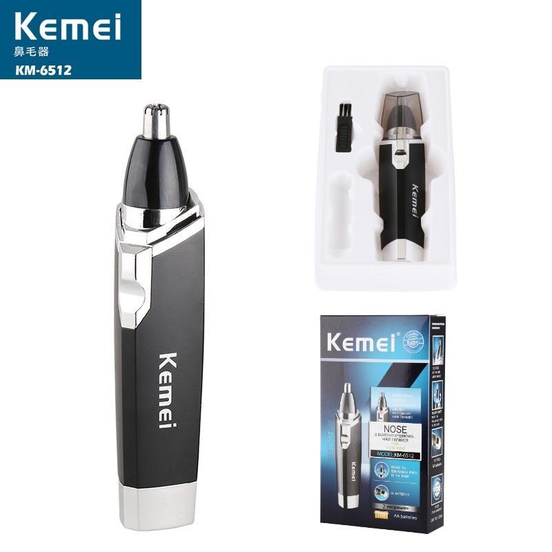 Máy tỉa lông mũi Kemei KM-6512 sử dụng pin AA tiện lợi có thể dùng tỉa ria mép, tóc mai chuyên dụng. Wax lông mũi, máy tỉa lông.