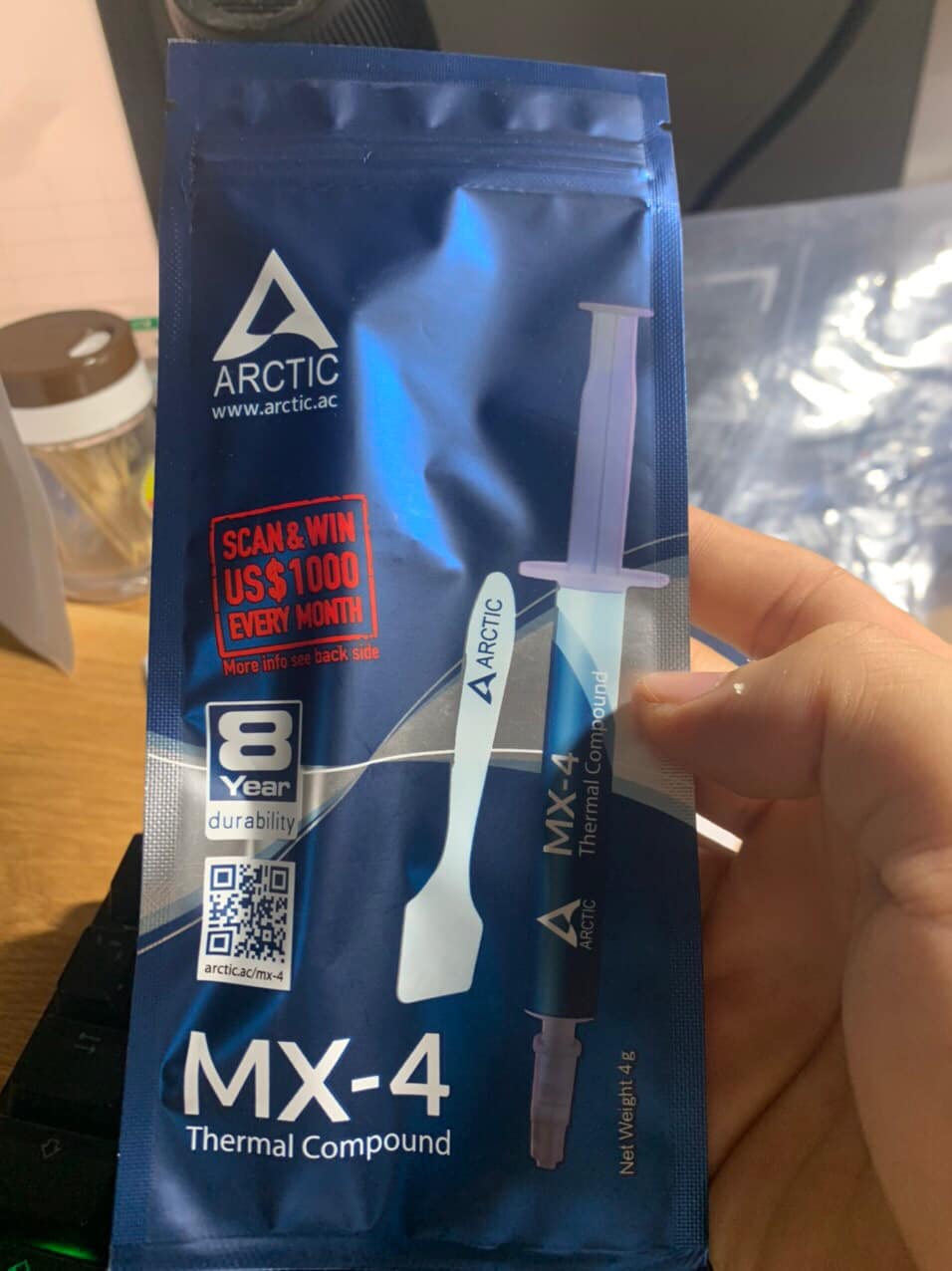 Kem tản nhiệt mx4 chính hãng, trọng lượng 4g