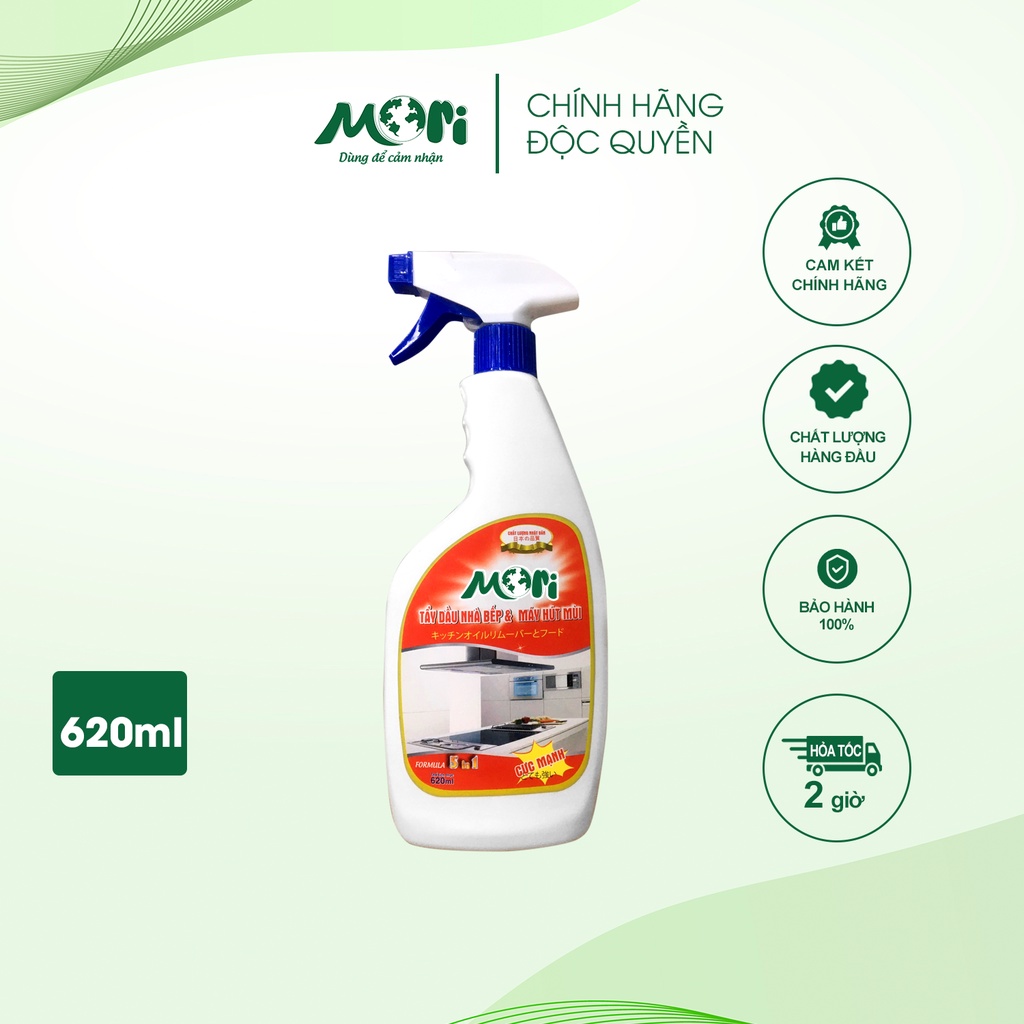 Tẩy dầu mỡ nhà bếp, Tẩy dầu mỡ máy hút mùi, làm sạch bề mặt bếp, chai 620ml