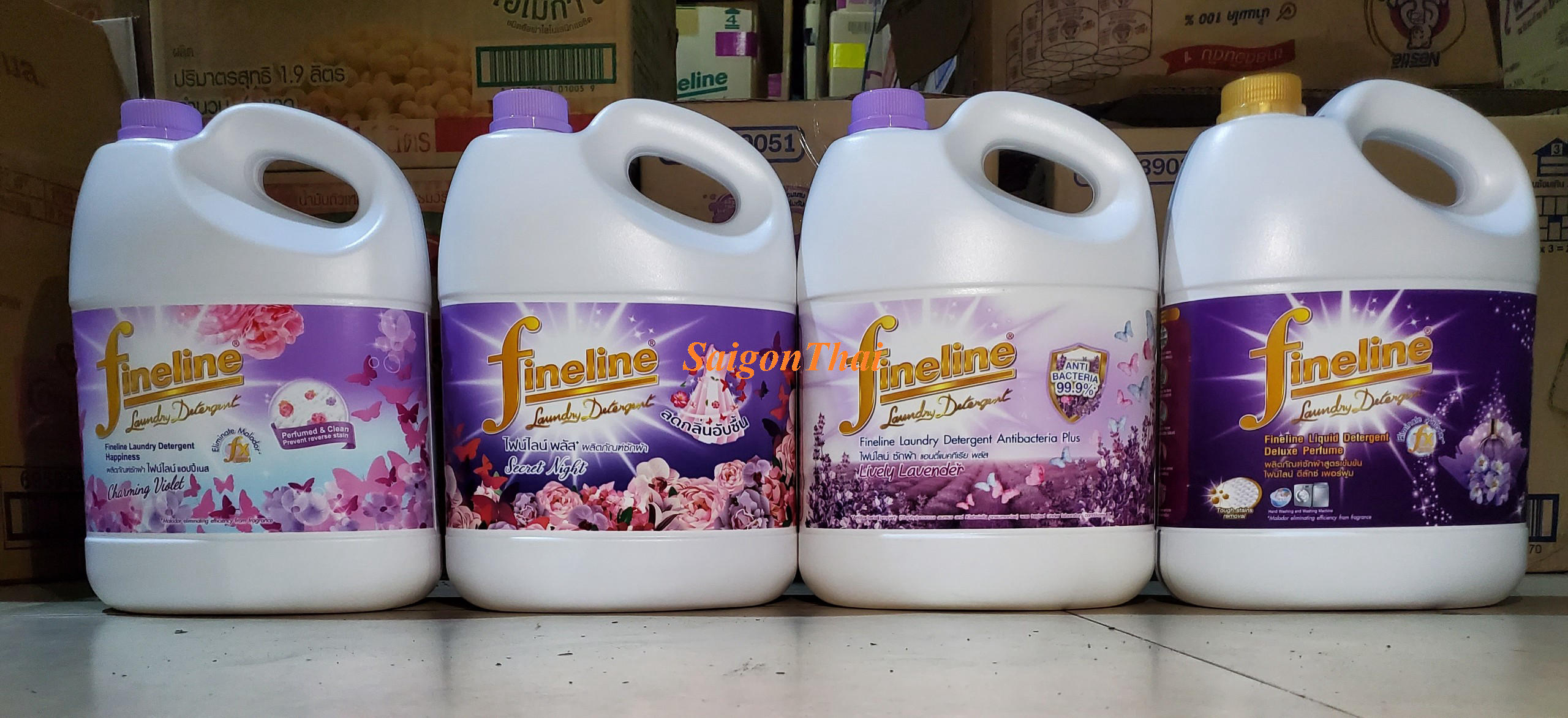 Nước giặt xã fineline tím - can 3000 ml thái lan