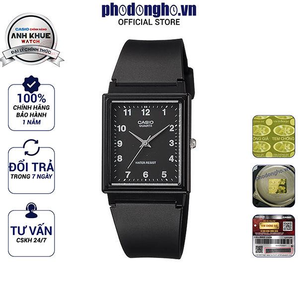 Đồng hồ nam dây nhựa casio anh khuê mq-27-1bdf