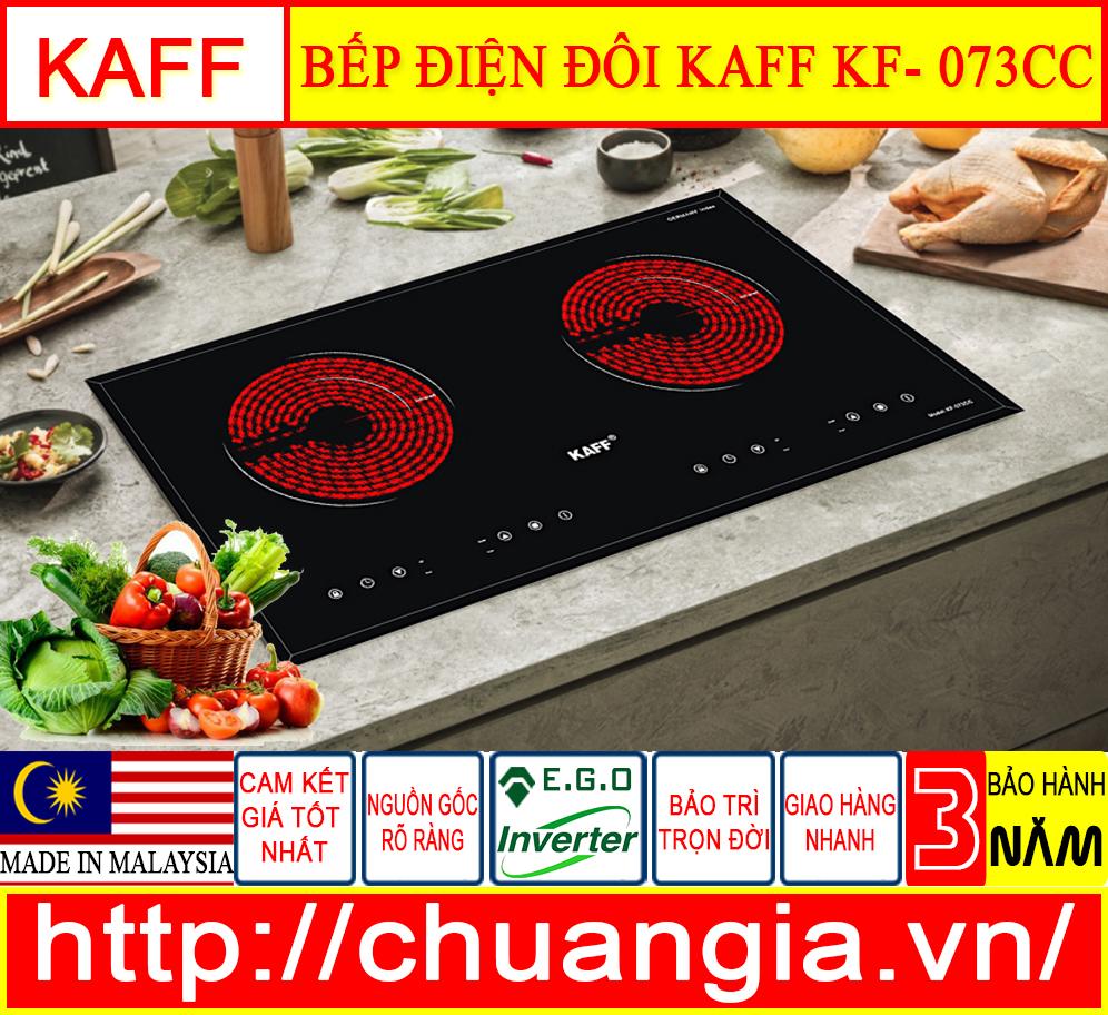 Bếp Điện Kaff KF 073CC MADE IN MALAYSIA., bếp điện đôi kaff, bếp điện kaff, bếp hồng ngoại kaff, bếp hồng ngoại, bếp điện từ.