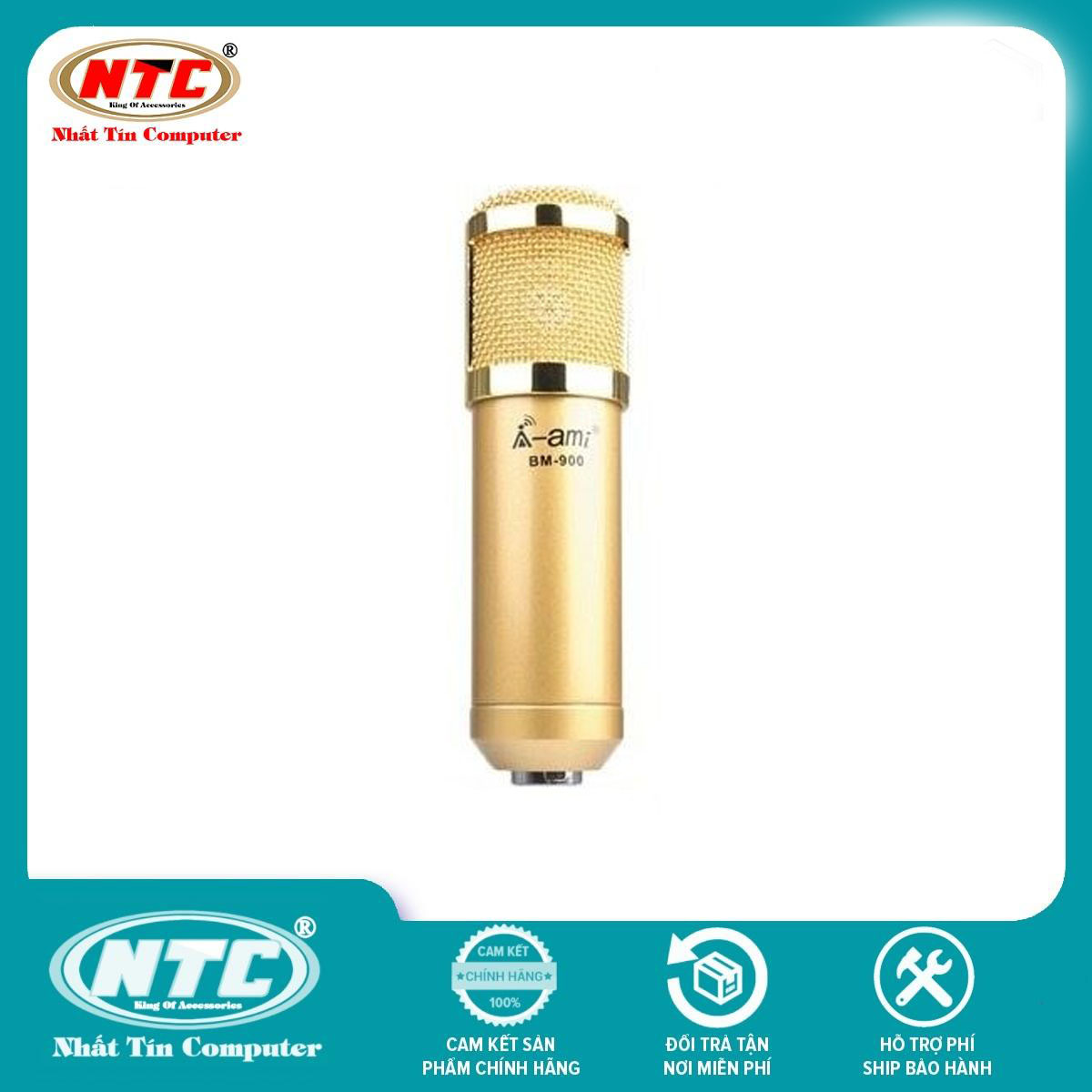 Micro Thu Âm livestream Zansong BM-900 Bắt TIếng Siêu Nhạy (Vàng) - Nhất Tín Computer