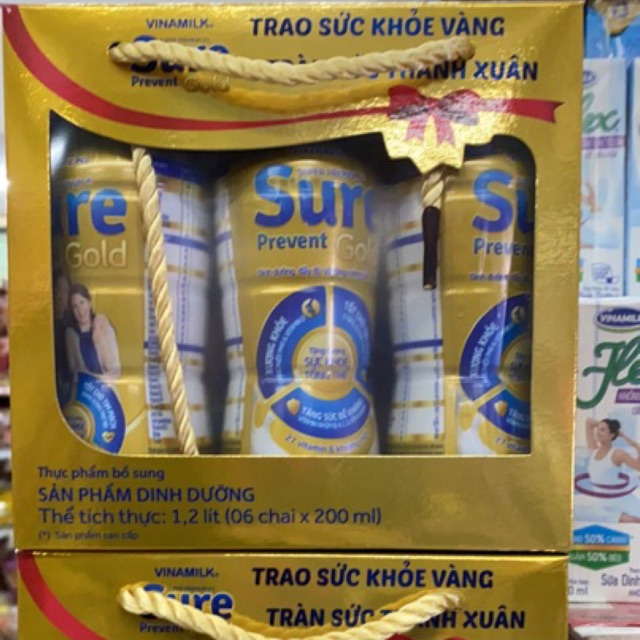 Sữa bột pha sẵn Vinamilk Sure Prevent 200ml - lốc 6 chai x 200ml, sản phẩm tốt, chất lượng cao, cam kết như hình, độ bền cao, xin vui lòng inbox shop để được tư vấn thêm về thông tin