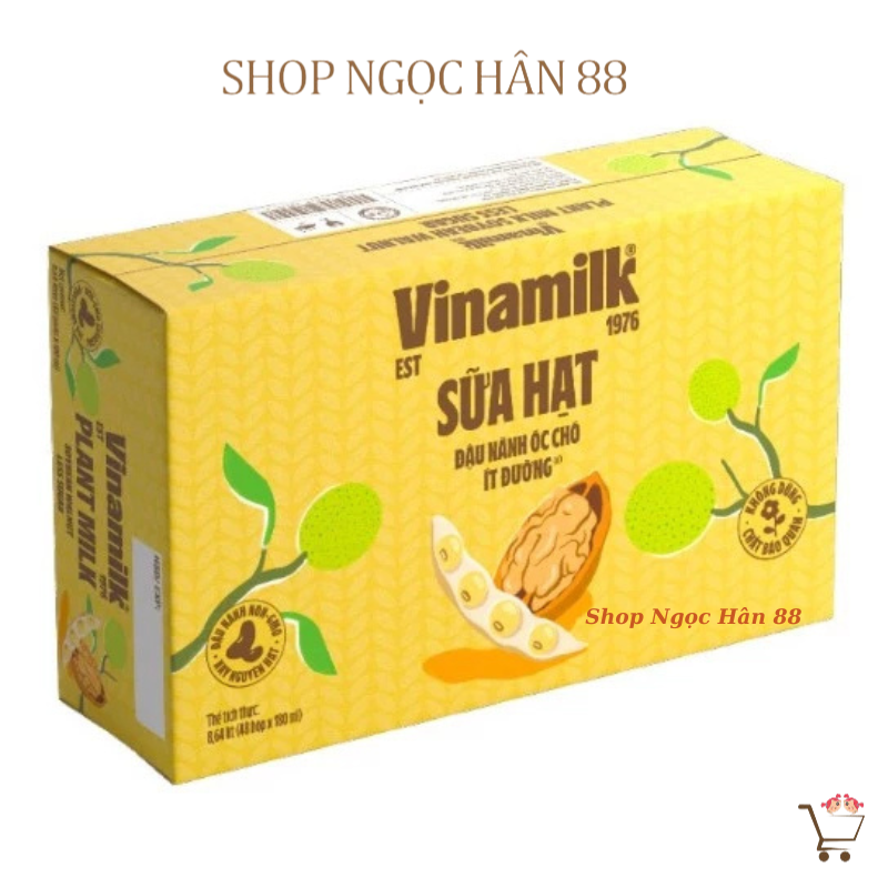 THÙNG 48 HỘP SỮA VINAMILK ÓC CHÓ  ĐẬU ĐỎ HẠNH NHÂN  48 hộp x 180ml  