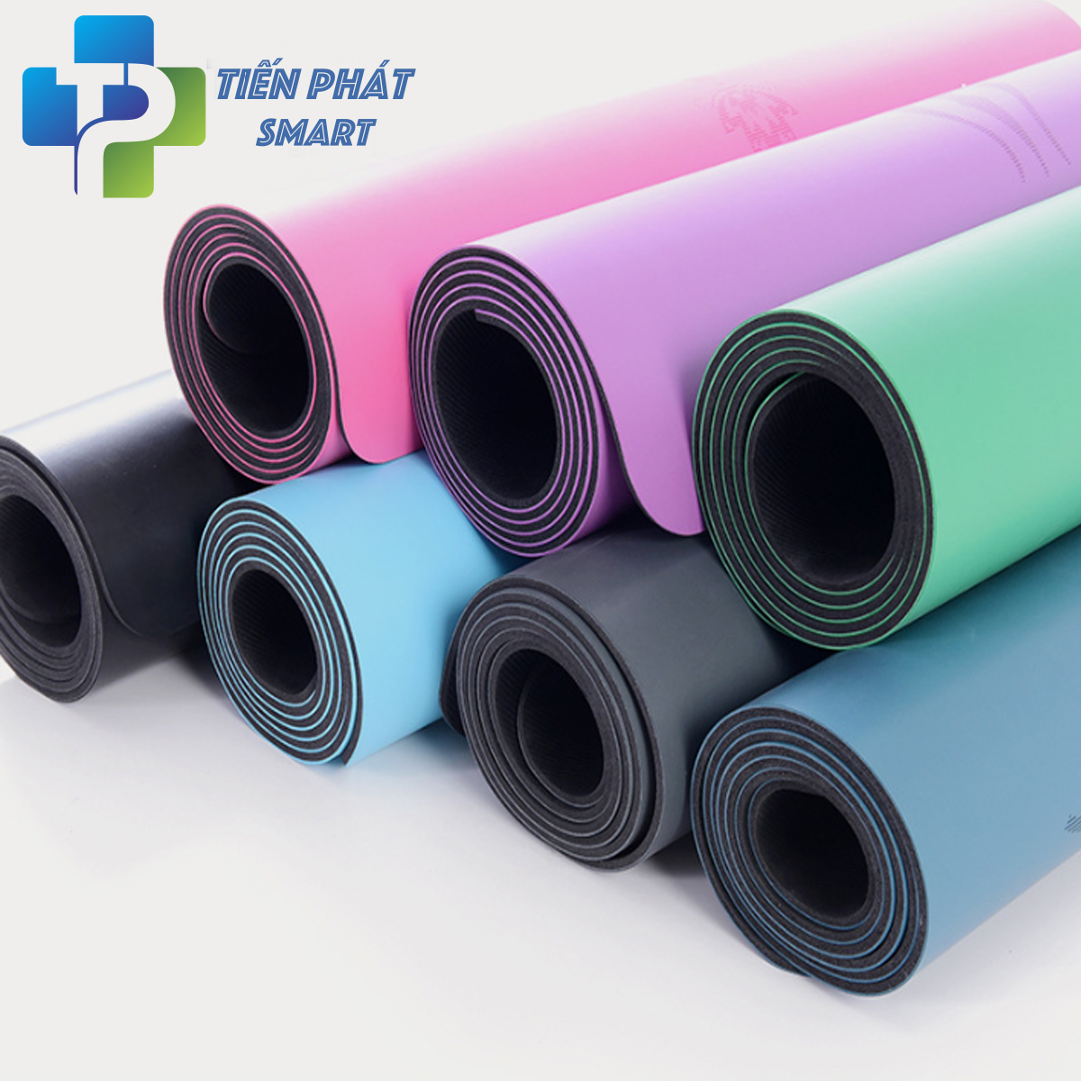 Thảm Tập Yoga 5mm Cao Su PU Định Tuyến Cao Cấp TẶNG KÈM TÚI ĐỰNG VÀ CHAI XỊT VỆ SINH THẢM Hàng Loại 1 Chính Hãng Tienphatsmart