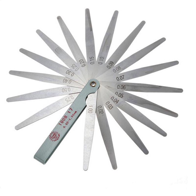 Thước căn lá đo xupap 0.02~1.00mm 17 lá