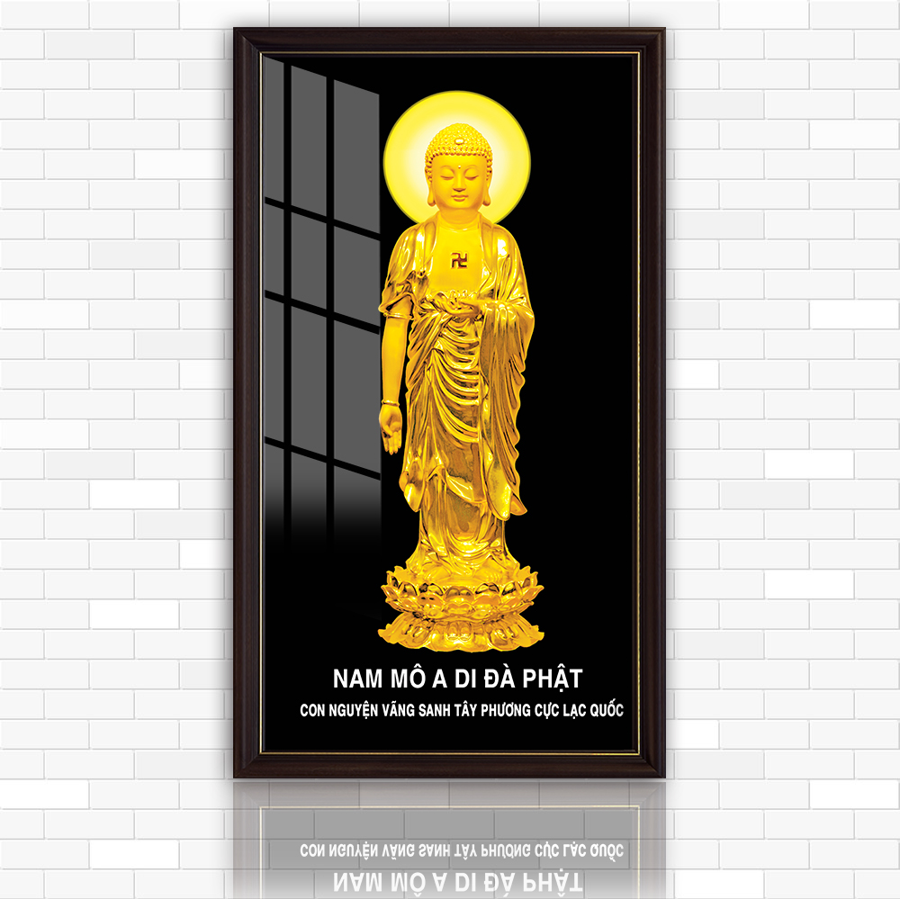 [HCM]Tranh điện Đức Phật A Di Đà Kích thước : 40 x 80 cm nhiều mẫu kính cường lực cao cấp