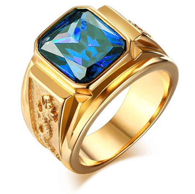 [HCM]Nhẫn nam Titan chạm  rồng vàng  mặt đá đẹp không đen dị ứng  xài nước  - Ngừ Đẹp Vì Lụa