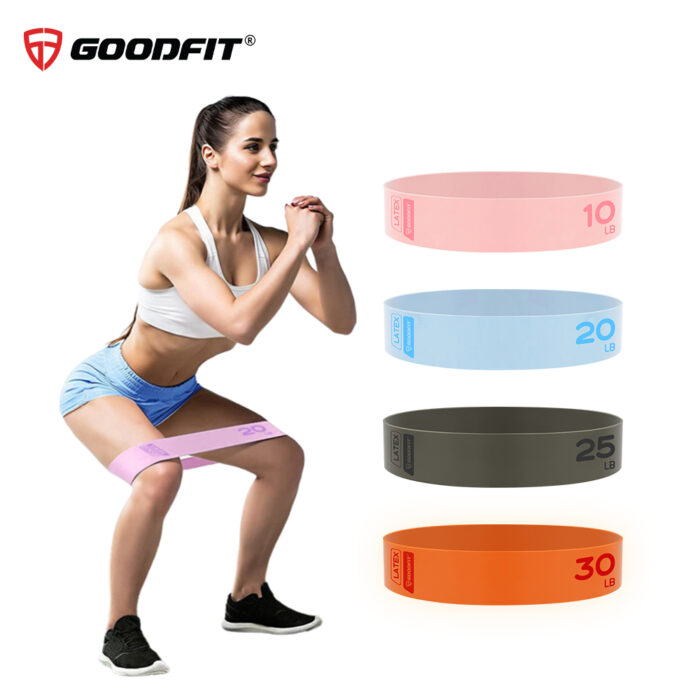 SET 4 dây thun tập gym, dây kháng lực miniband GoodFit GF915MB