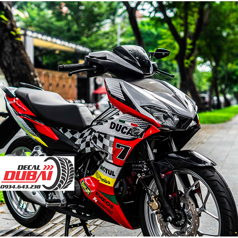 Tem Trùm Winner X Đỏ Bạc Đen Ducati
