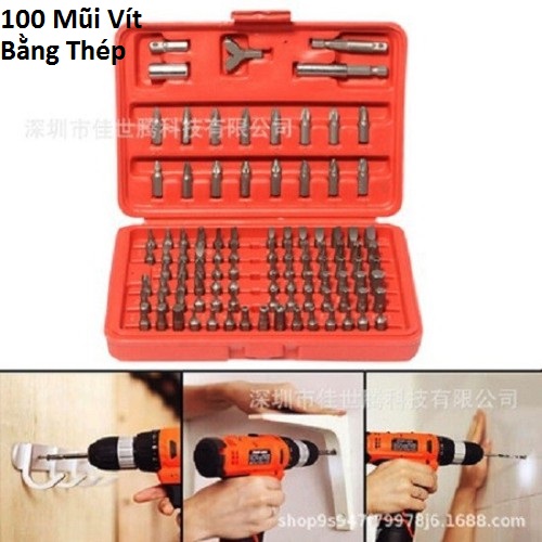Bộ 100 mũi vít crossman siêu chắc bền - đầu vít cao cấp