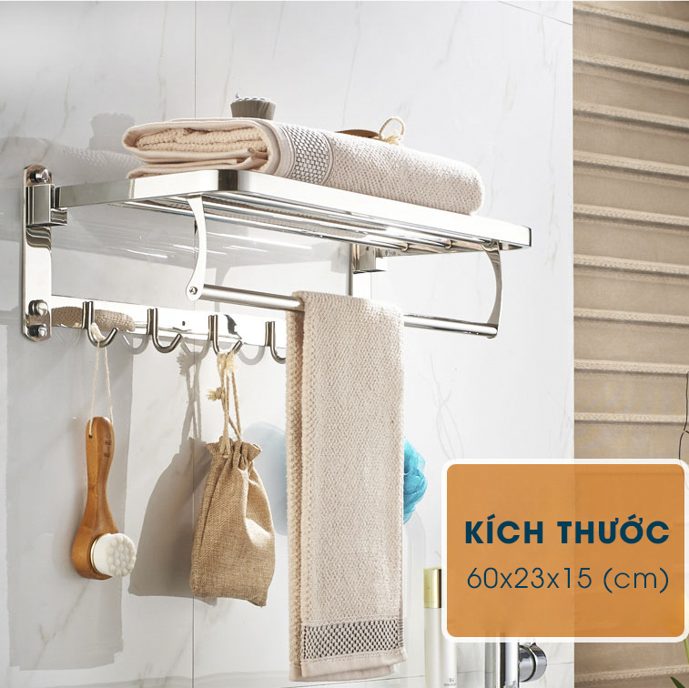 Giàn phơi thông minh, giàn treo quần áo,Giàn treo khăn Inox 304 cao cấp B01 chính hãng, giá tốt