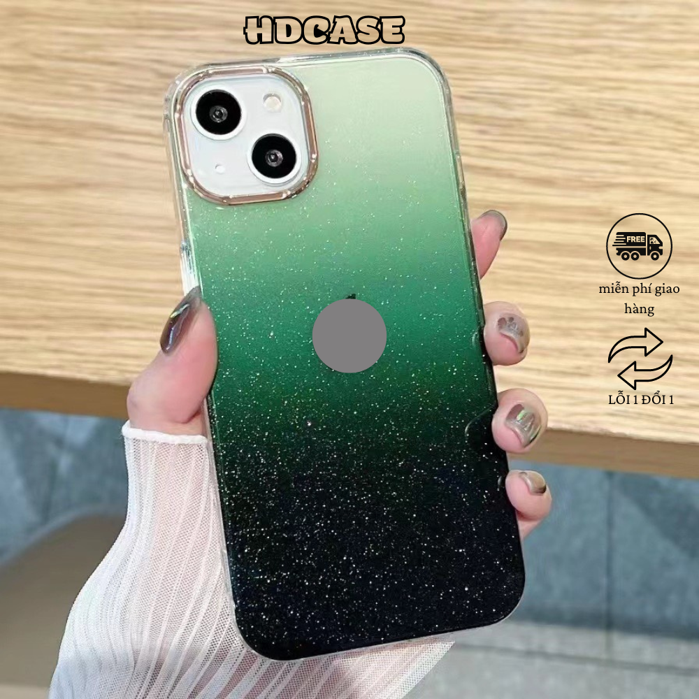 Ốp lưng iphone kim tuyến lấp lánh viền dẻo lưng nhựa cứng chịu lực cho iphone 14 13 pro max 11 12 mini xr x xs max 7 8 p