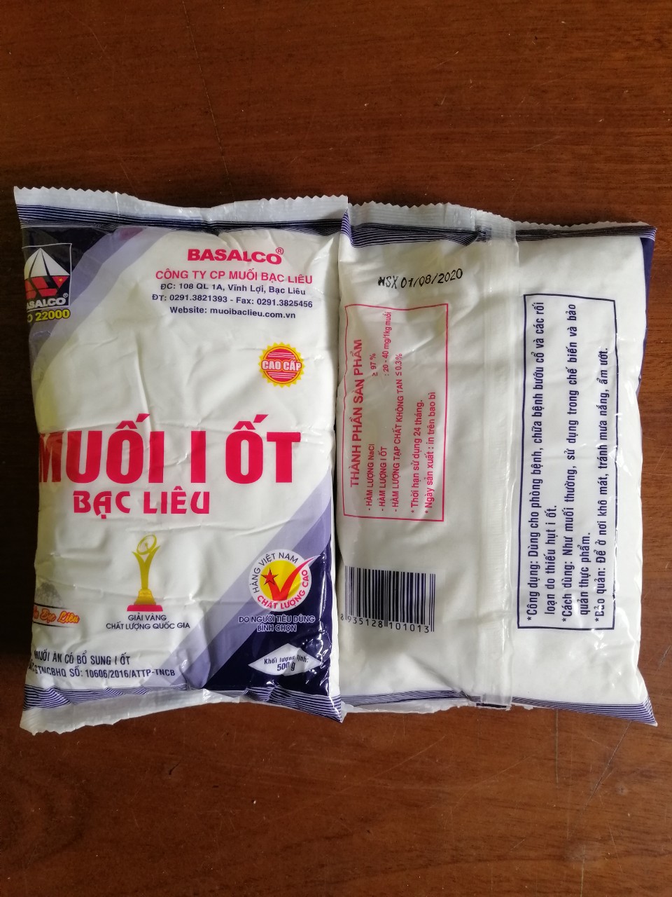 Combo 2 Gói Muối I - Ốt  - Bạc Liêu 500g