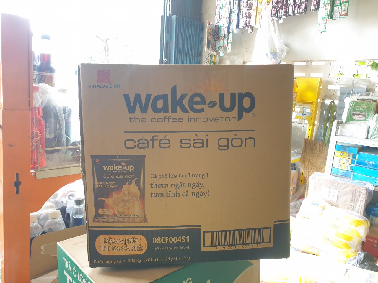Thùng 20 bịch cà phê sữa wake up sài gòn 24 gói x 19gr