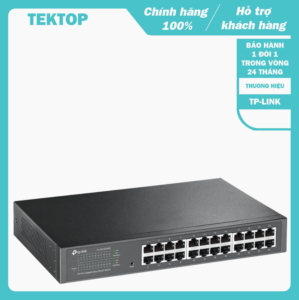 Bộ chia tín hiệu 24 cổng thông minh tp-link tl-sg1024de dành cho doanh nghiệp
