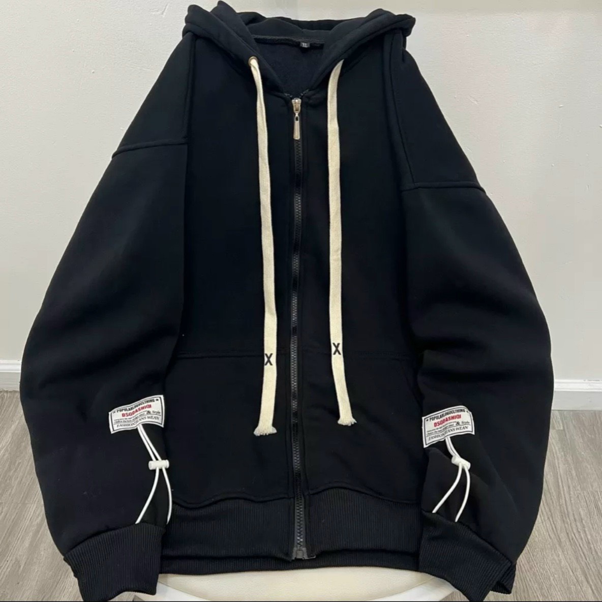 Áo Khoác Nỉ Dây Kéo Form Rộng Phối Taq Tay CHILD Unisex Nam Nữ Chất Vải Dày Dặn Dây Bản To Cực Hot TP88